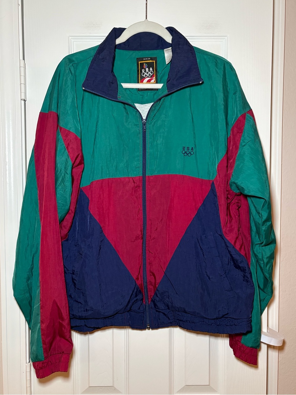 Vintage 90s USA Olympics JCPenney Windbreaker Jacket Medium